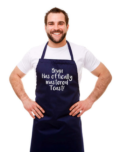 Personalised 'Mastered Toast' Kitchen Chef Apron