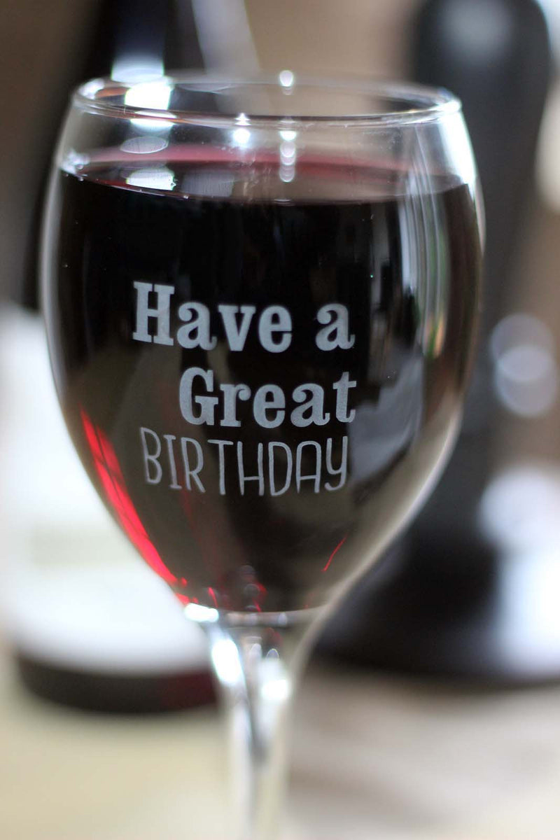 Personalised Engraved Birthday Wine Glass PersonalisedGoodies.co.uk
