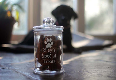 personalised dog treat jar