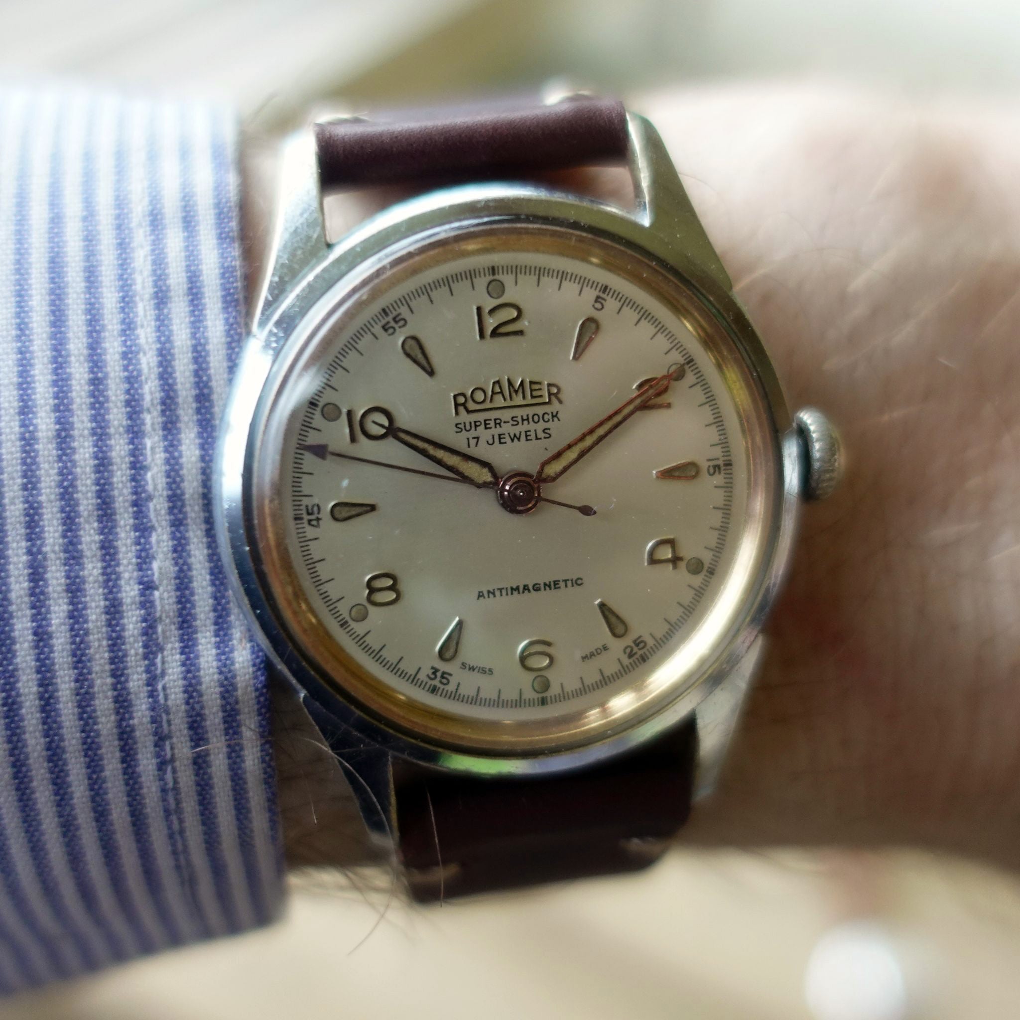Roamer Roamer 'Super Shock' 17 Jewel Vintage Watch – PersonalisedGoodies.co.uk