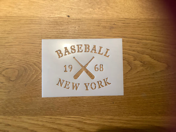A6 Baseball stencil - clearance