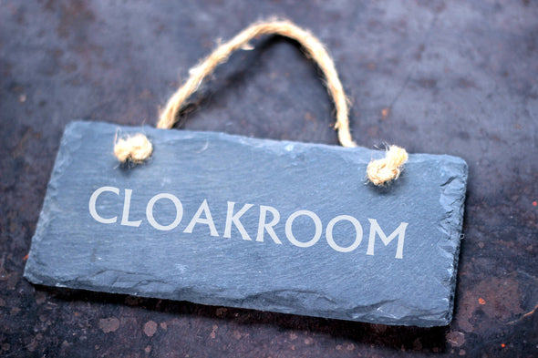 Cloakroom Slate Sign - PersonalisedGoodies.co.uk