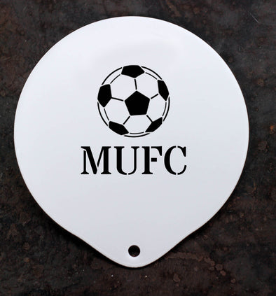 Personalised Football Coffee Stencil - PersonalisedGoodies.co.uk