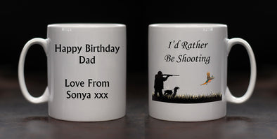 Personalised I'd Rather be Shooting Mug - PersonalisedGoodies.co.uk