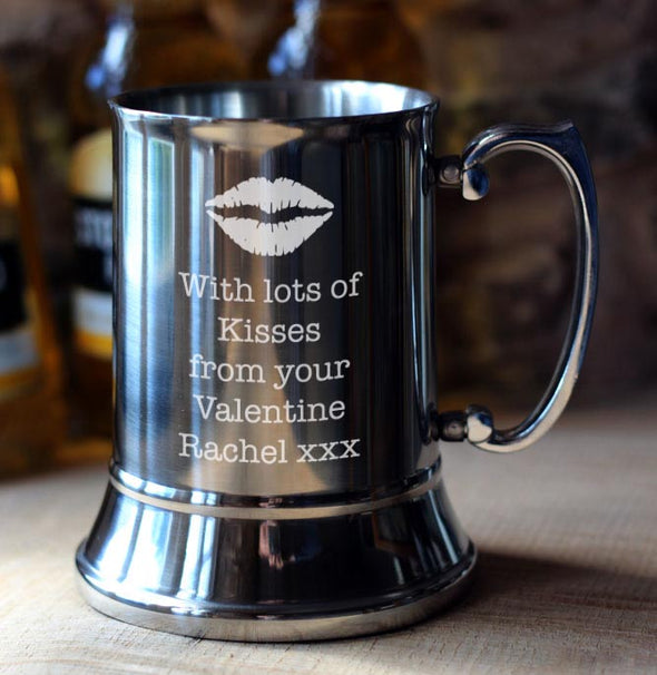 Personalised 'Valentine Lips' Tankard