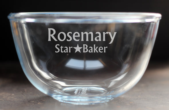 1 Litre Personalised Star Baker Pyrex Bowl - PersonalisedGoodies.co.uk