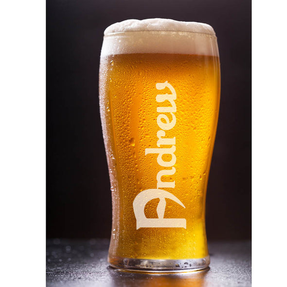 Personalised Calsberg font Pint Beer Glass