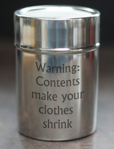 Contents make your clothes shrink Chocolate Shaker - PersonalisedGoodies.co.uk