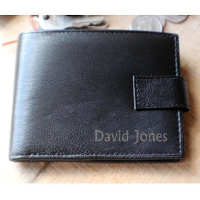 Personalised Mens Leather Wallet