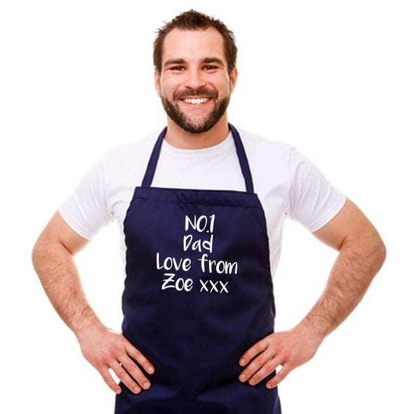 Personalised No.1 Dad Kitchen Chef Apron