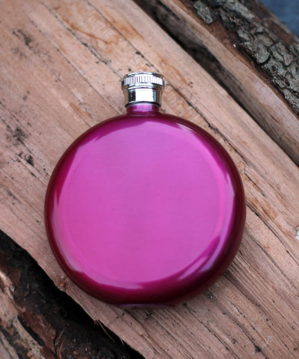 Personaliesd Pink Hip flask with optional gift box
