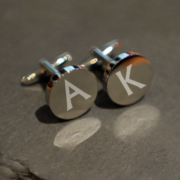 Personalised Round Cufflinks including gift box